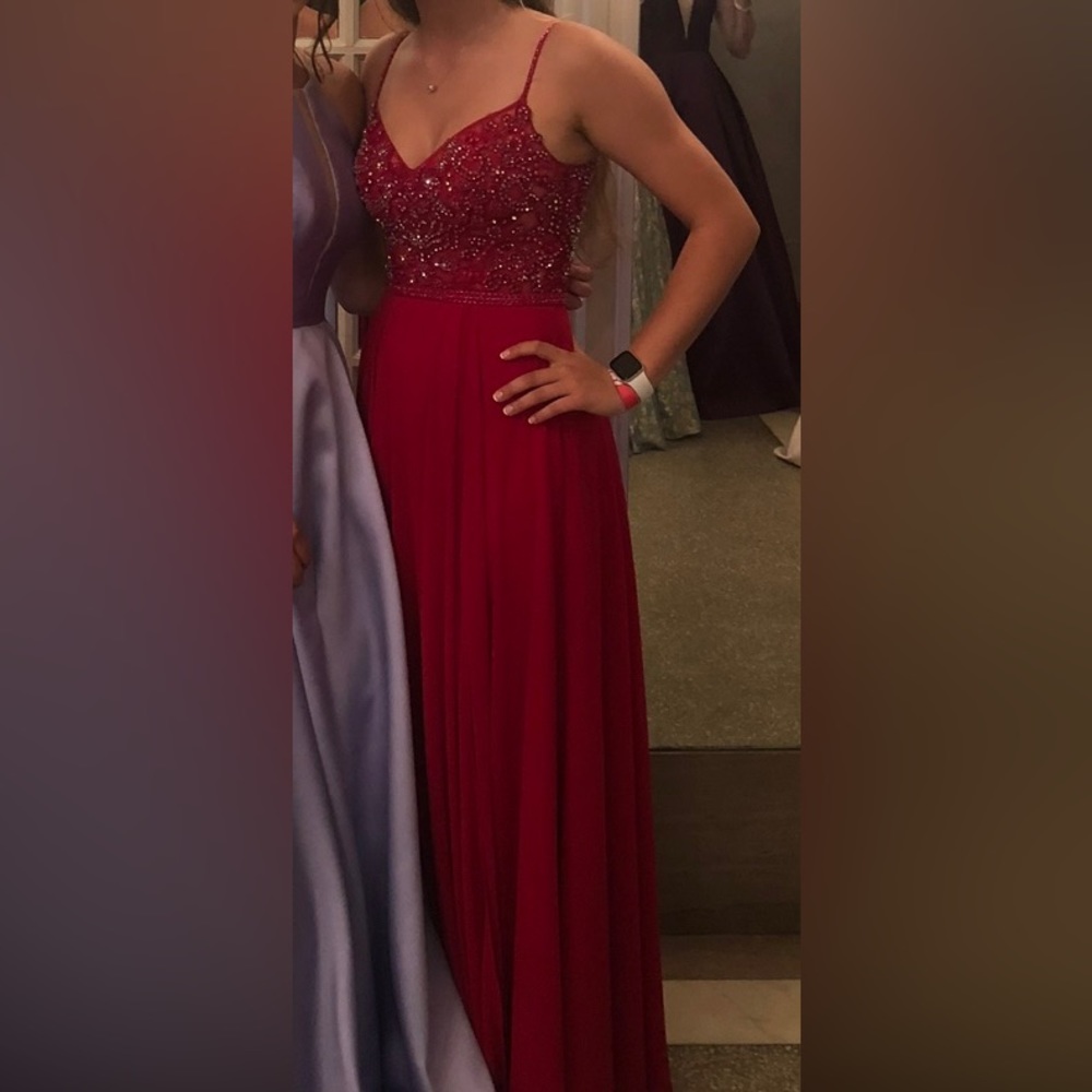 Ellie Wilde red prom dress size 2